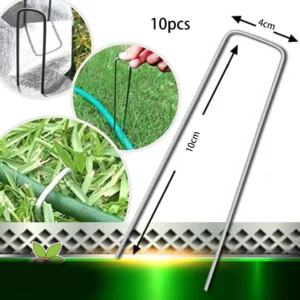 10Pcs U-shaped Ground Pegs With Buffer Washers