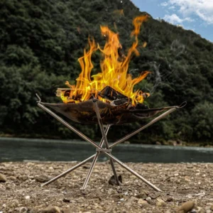 16.5 Inch Upgrade Foldable Stainless Steel Mesh Fire Pit