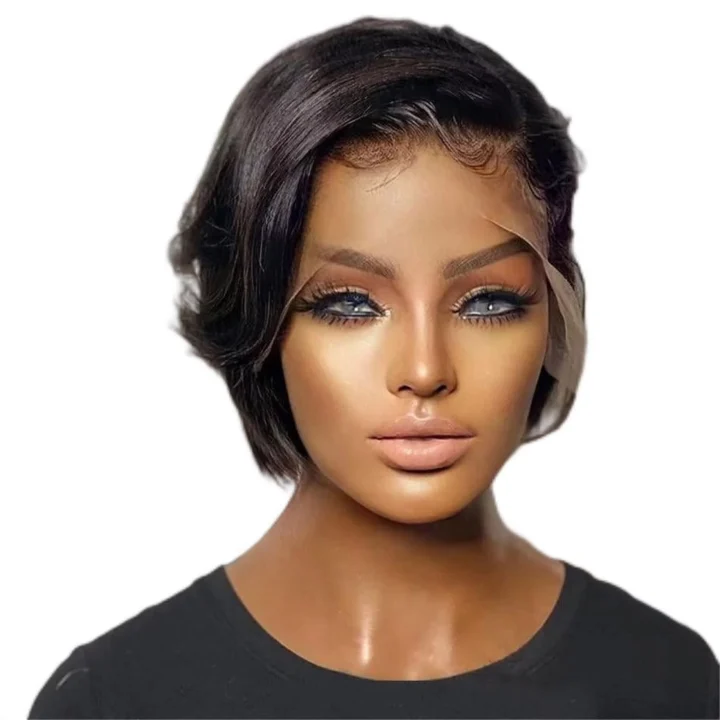 Pixie Cut Bob Wig Human Hair Wig, 13x4x1 HD Lace Front Wigs