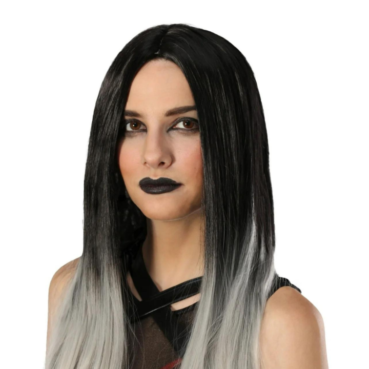 Women's Black and Grey Ombre Wig - Standard