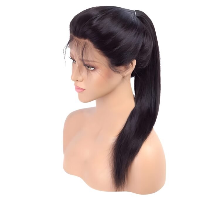Wigs for Women Natural Brazilian Full Lace 20 inch - Black - Image 2